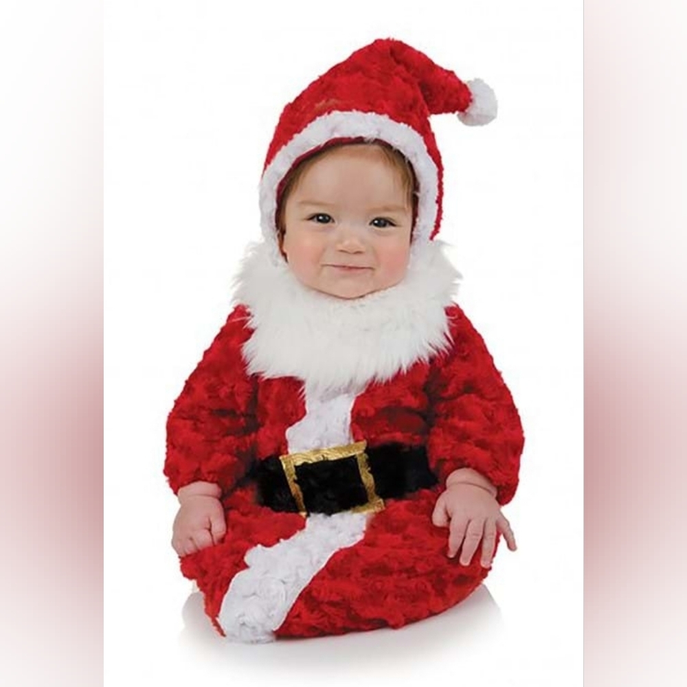 NIB Infant Santa Claus Bunting Costume- 0-6 Months- Christmas, Holiday, Festive